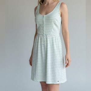 O'neill Striped Sleeveless Cotton Dress With Lace Detailing